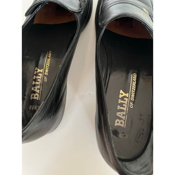 Bally Of Switzerland Oliver Loafer Shoe Black Nappa Leather Men Size 10.5 N JL main image 10